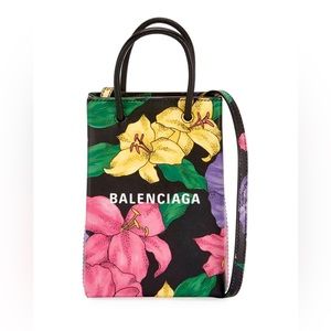 Balenciaga Floral Phone Holder Bag.